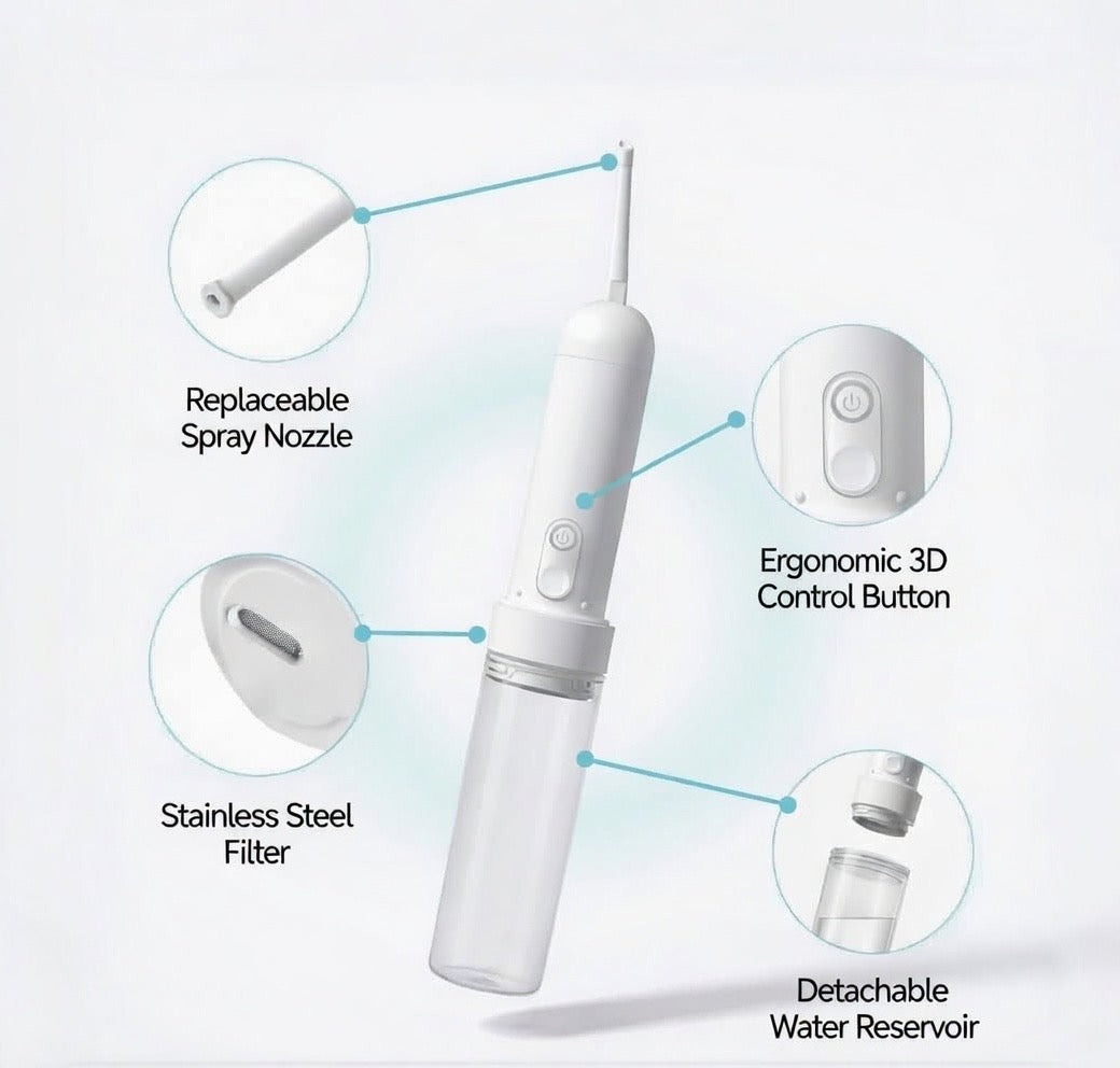 AquaLet bidet nozzle and water tank close-up view